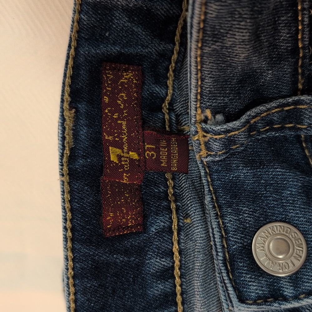 7 for all mankind denim skinny jeans with adjustable waist 3T toddler girls - Picture 2 of 9